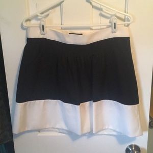 Black and white mini skirt